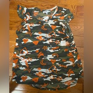 Sheer camouflage top